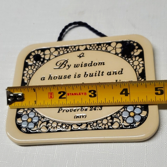 Inspirational Trinity Pottery Hanging Wall Plaque USA Ceramic Proverbs Uplifting - Picture 10 of 12